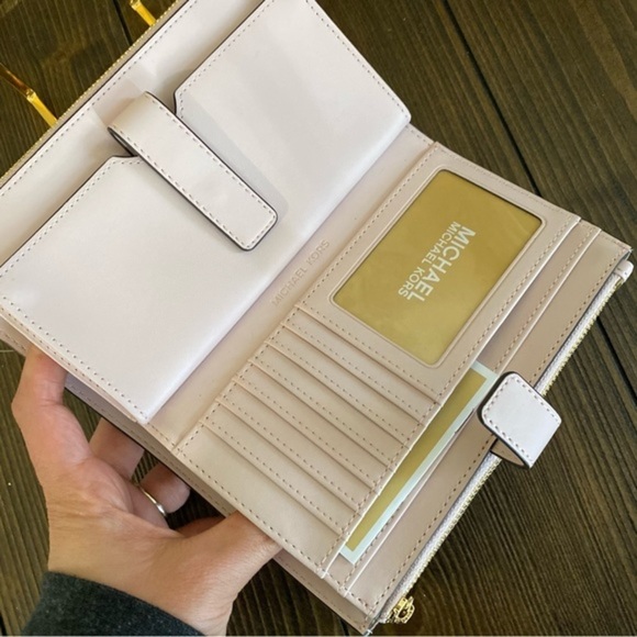 New Michael Kors large jet set double zipper wallet wristlet - Picture 10 of 13